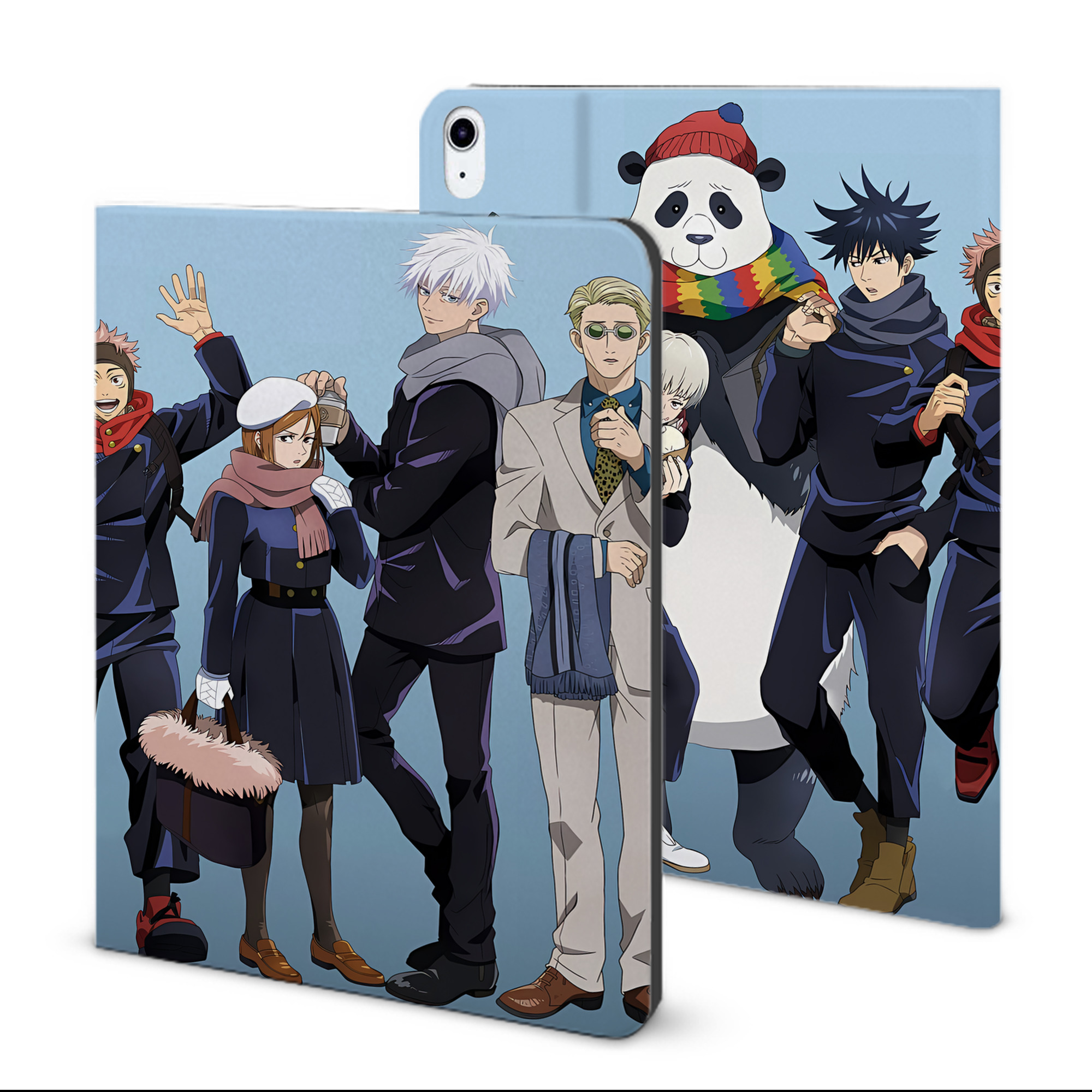（画像用） 呪術廻戦 Jujutsu Kaisen IPad ケース ブック型 PUレザー TPU 耐衝撃 軽量 薄型 ペン収納なし 全面保護 IPad 各モデル対応